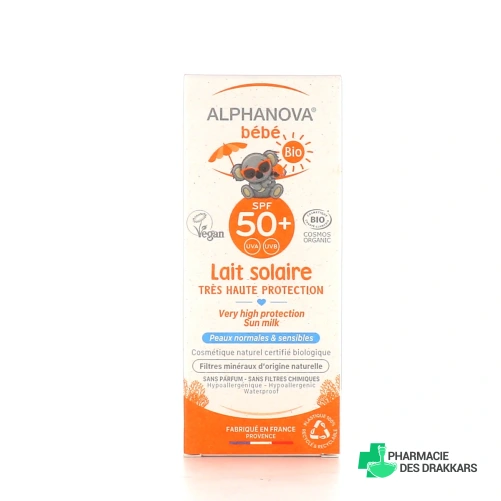 Alphanova Bébé Lait Solaire Bio SPF 50+