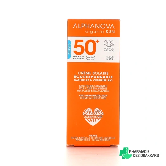 Alphanova Sun Crème Solaire Visage Bio SPF 50+