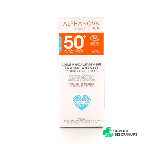Alphanova Sun Crème Solaire Visage Bio SPF 50+