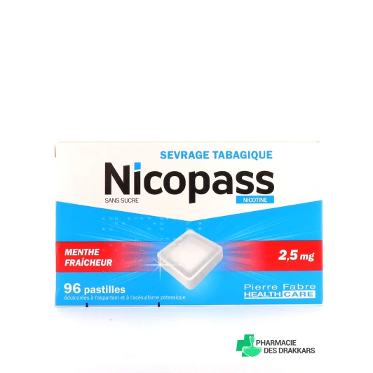 Nicopass 2,5mg - 96 pastilles