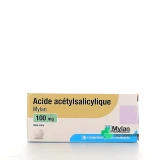 Acide Acétylsalicylique Mylan 100 mg - Vue 360°