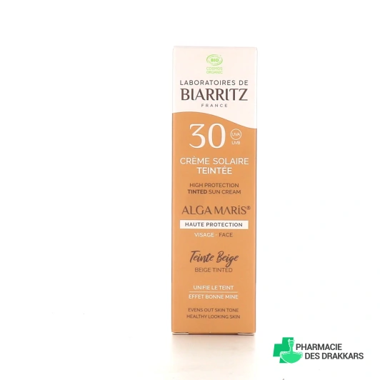 Laboratoires de Biarritz Crème solaire visage teintée SPF30