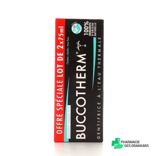 Buccotherm Dentifrice à l'Eau Thermale Blancheur Charbon