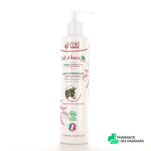 MKL Lait Hydratant Corps & Mains Lait d’ânesse Bio