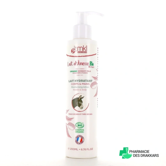 MKL Lait Hydratant Corps & Mains Lait d’ânesse Bio