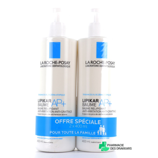 La Roche Posay Baume Lipikar AP+ Lot 2x 400ml