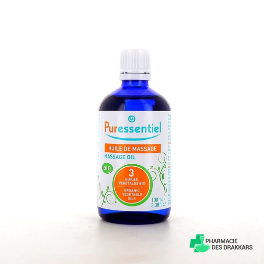 Puressentiel Huile de Massage Bio aux 3 Huiles Végétales