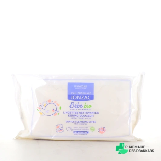 Jonzac Bébé Bio Lingettes Nettoyantes Dermo-Douceur