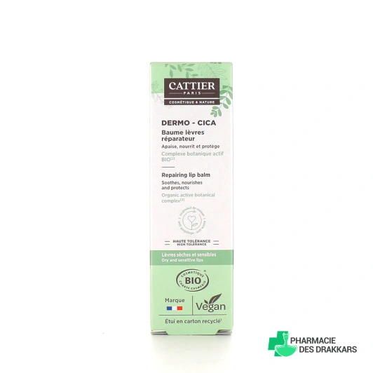 Cattier Dermo-Cica Baume Lèvres Réparateur Bio
