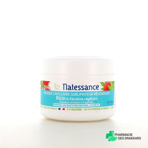 Natessance Masque Capillaire Sublimateur Régénérant Ricin & Kératine Végétale