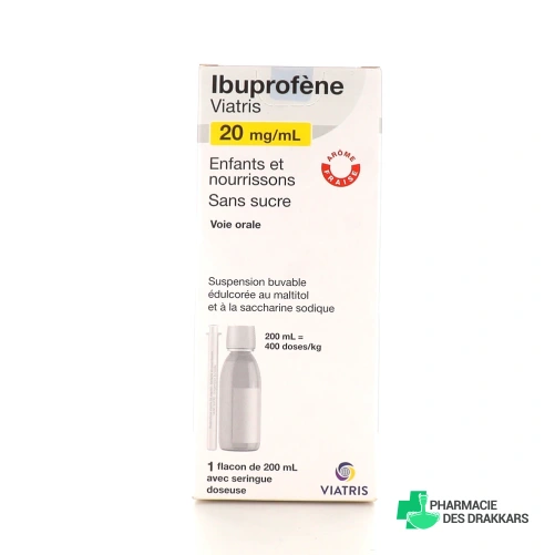 Viatris Ibuprofène 20mg/ml suspension buvable