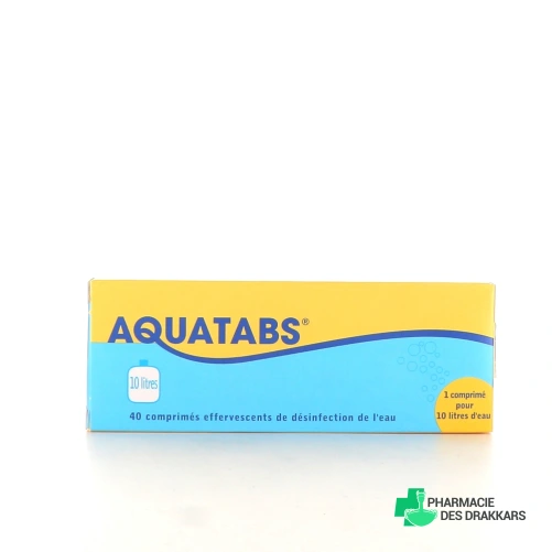 Aquatabs Désinfection de l'eau comprimés effervescents - Vue 360°