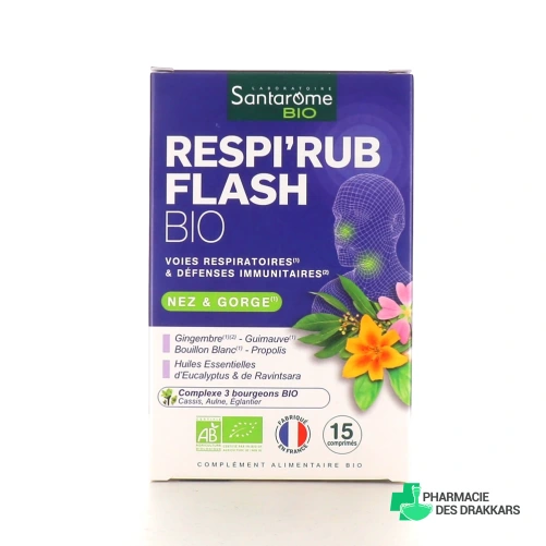 Santarome Bio Respi'Rub Flash Bio Nez et Gorge
