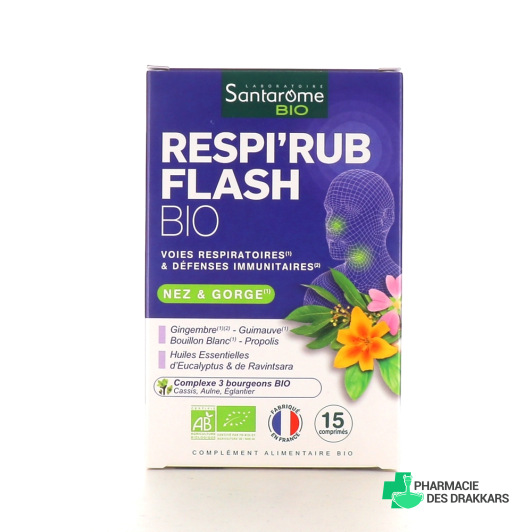 Santarome Bio Respi'Rub Flash Bio Nez et Gorge