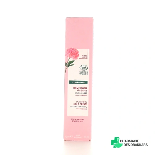 Klorane Crème Légère Apaisante Pivoine Bio