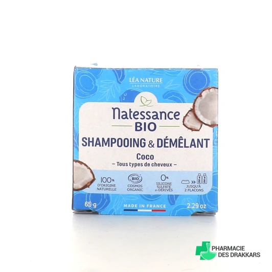Natessance Shampooing & Démêlant Solide Coco Bio