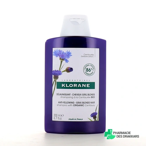 Klorane Shampooing Déjaunissant à la Centaurée Bio