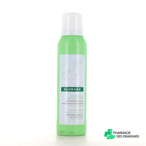 Klorane Déodorant Spray Efficacité 24h à l'Althéa Blanc