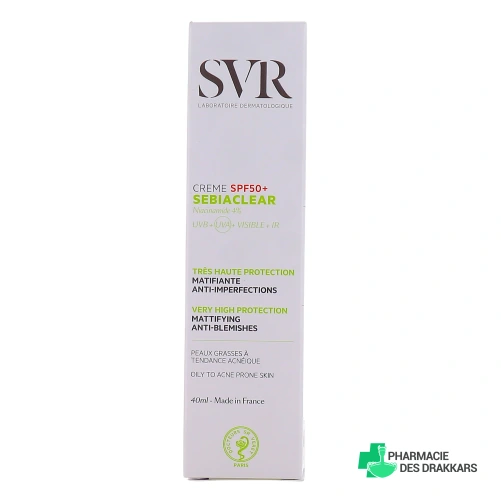 SVR Sebiaclear Crème Matifiante Anti-Imperfections SPF 50+
