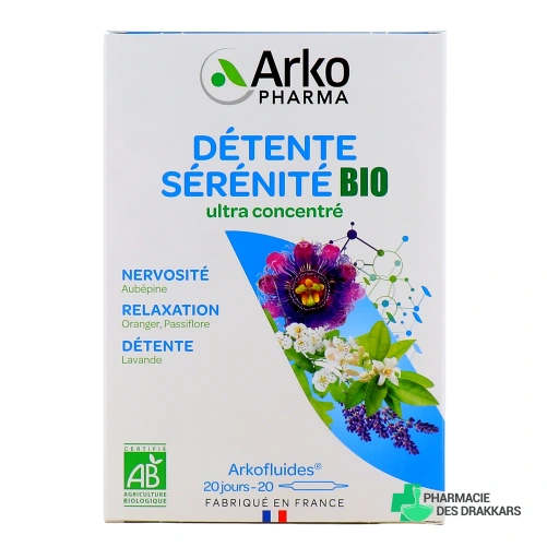 Arkofluides Détente Sommeil BIO 20 ampoules