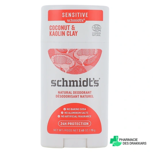 Schmidt's Déodorant Stick Peau Sensible
