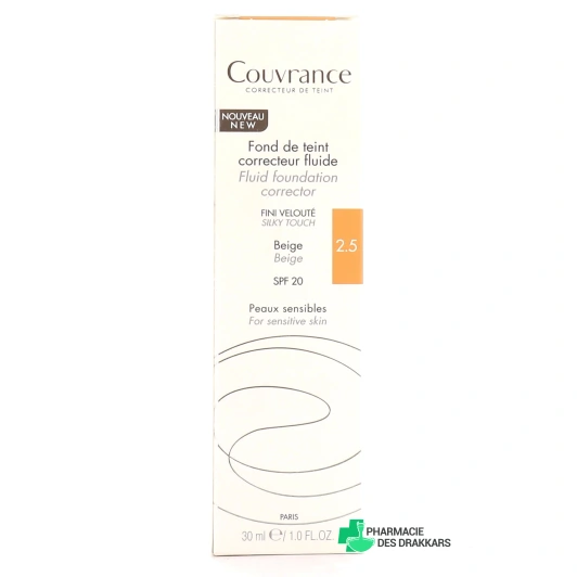 Avène - Couvrance fond de teint correcteur fluide nf beige 2.5 tube 30ml