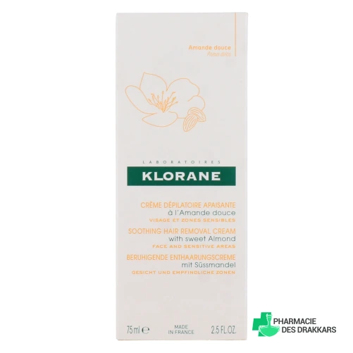 Klorane Crème Dépilatoire Apaisante à l'Amande Douce