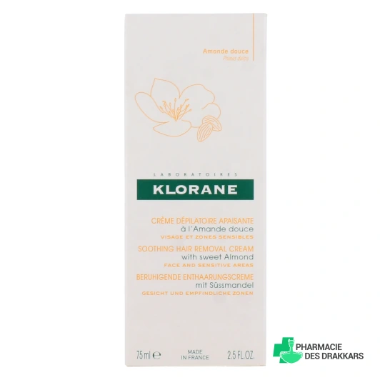 Klorane Crème Dépilatoire Apaisante à l'Amande Douce