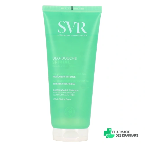 SVR Spirial Déo douche Gel lavant déodorant