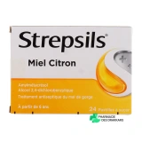 Strepsils pastilles miel citron - Vue 360°