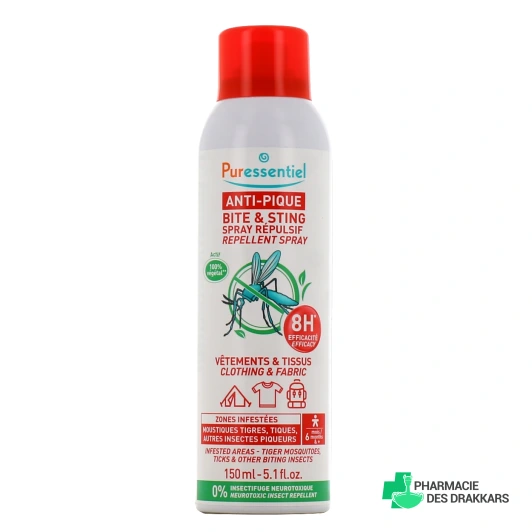 Puressentiel Anti-Pique Spray Répulsif Vêtements & Tissus