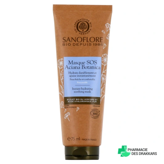 Sanoflore Aciana Botanica Masque SOS Hydratant Apaisant Bio