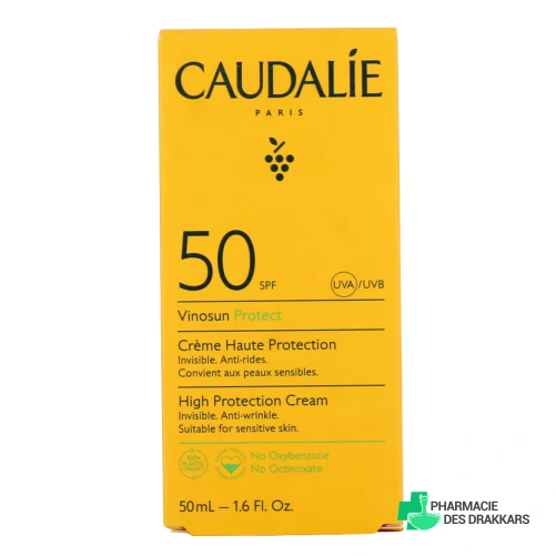 Caudalie Vinosun Protect Crème Solaire Visage Haute Protection