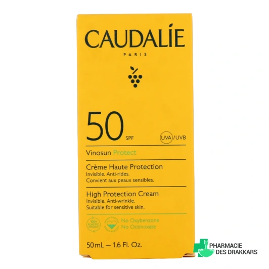 Caudalie Vinosun Protect Crème Solaire Visage Haute Protection
