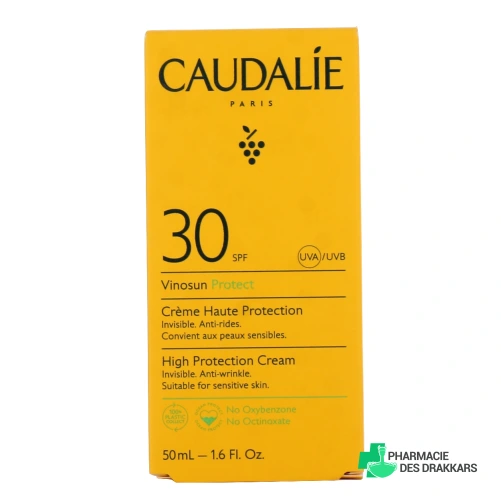 Caudalie Vinosun Protect Crème Solaire Visage Haute Protection