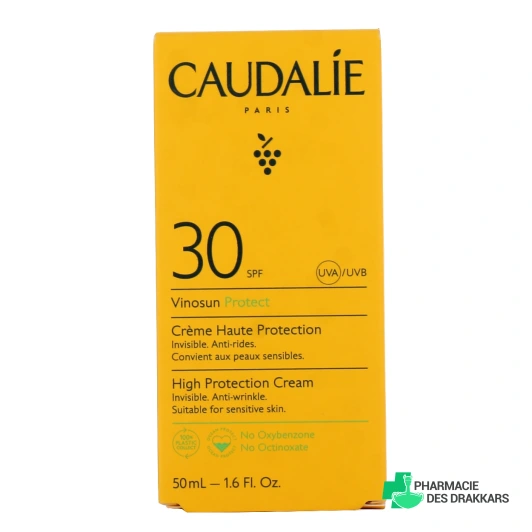Caudalie Vinosun Protect Crème Solaire Visage Haute Protection
