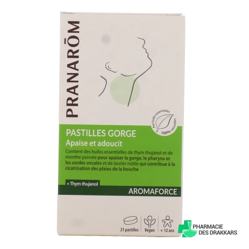 Pranarom Aromaforce Pastilles Gorge Apaise et Adoucit