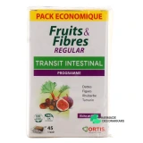 Ortis Fruits & Fibres Regular Transit Intestinal Cubes à Mâcher - Vue 360°