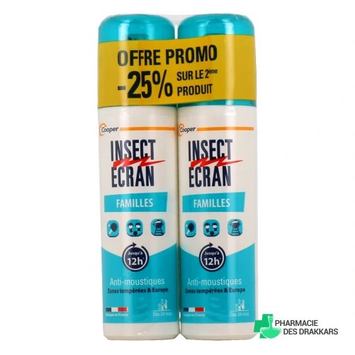 Insect Ecran Familles Anti-Moustiques Spray - Vue 360°