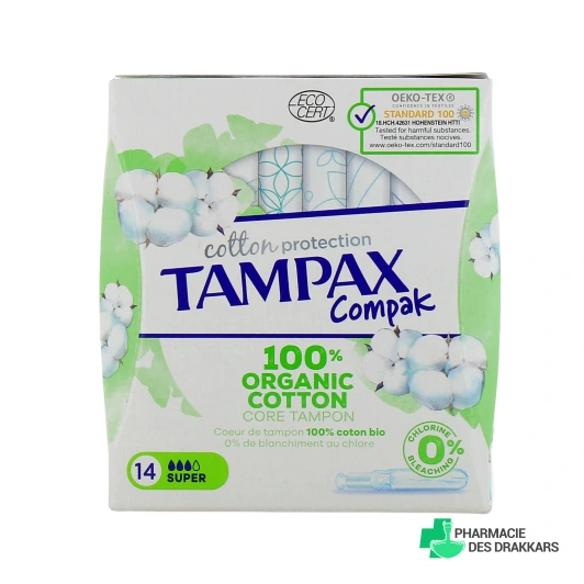 Tampax Compak Cotton Tampons Périodiques