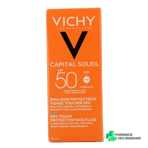 Vichy Capital Soleil Emulsion Toucher Sec Anti-Brillance SPF50
