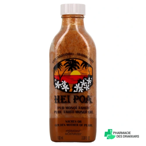 Hei Poa Pur Monoï Tahiti Nacres Or