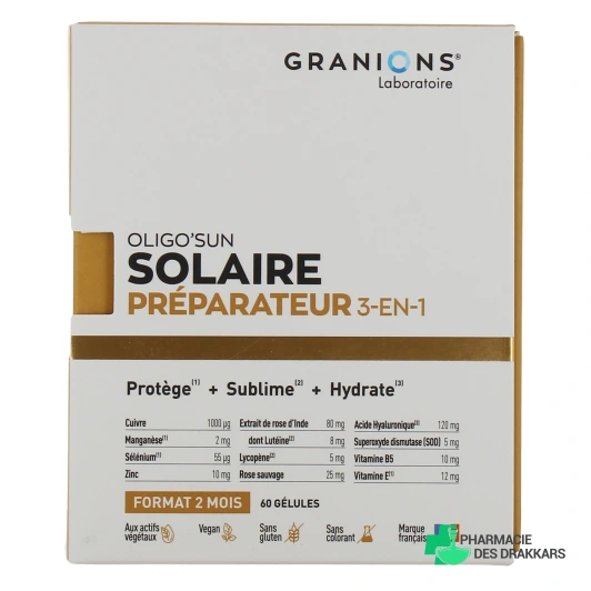 Granions Oligo'Sun Préparateur Solaire 3 en 1