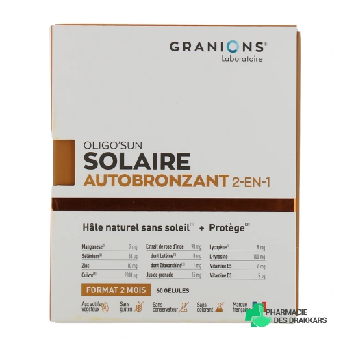 Granions Oligo'Sun Solaire Auto-Bronzant 2 en 1