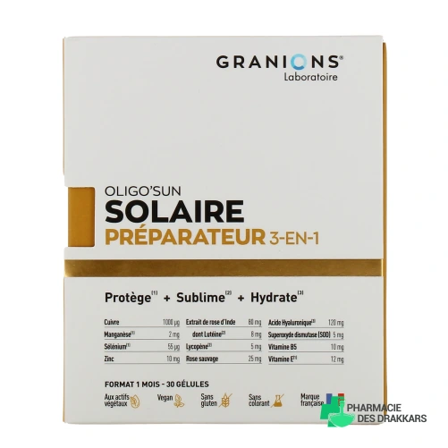 Granions Oligo'Sun Préparateur Solaire 3 en 1