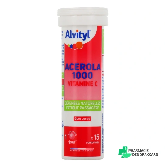 Alvityl Acérola 1000 Vitamine C Comprimés à Croquer