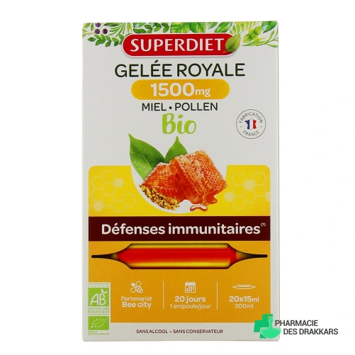 Super Diet Gelée Royale 1500 mg Miel Pollen Bio