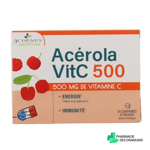 3 Chênes Acérola Vitamine C 500