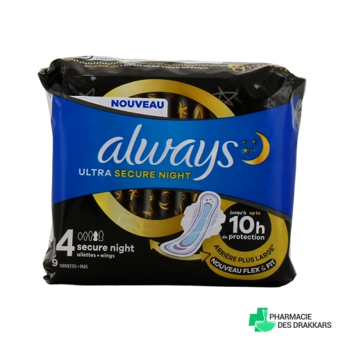 Always Ultra Serviettes périodiques avec ailettes