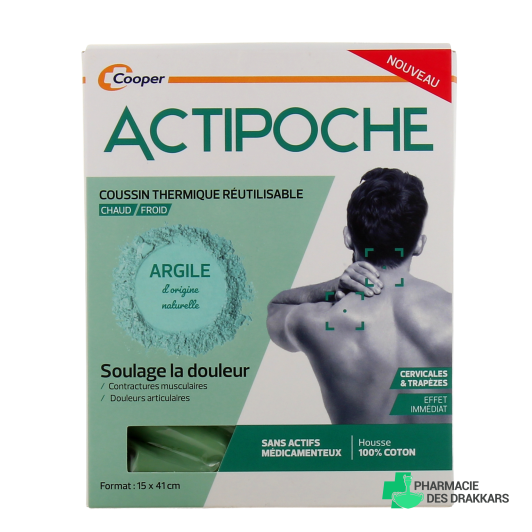 Actipoche Coussin Thermique Cervicales et Trapèzes à l'Argile